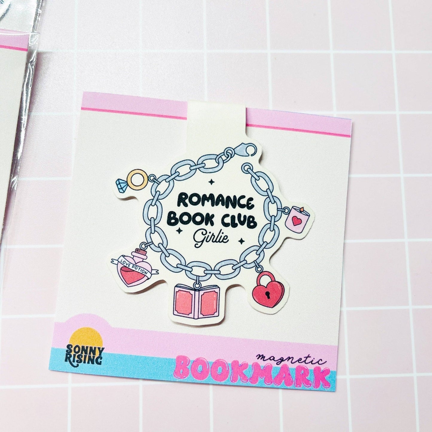 Romance Book Club Charm Bracelet - Magnetic Bookmark