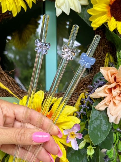 Bow Glass Straws - Creative Sara Boutique