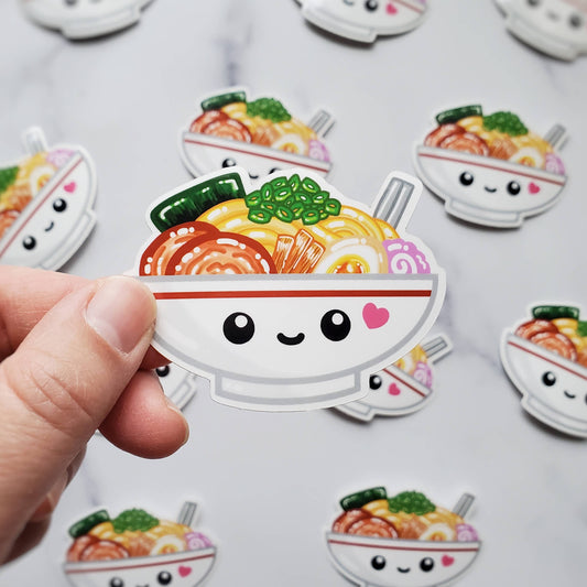 Udon Noodles Ramen Vinyl Sticker | Cute Kawaii Asian food - Creative Sara Boutique