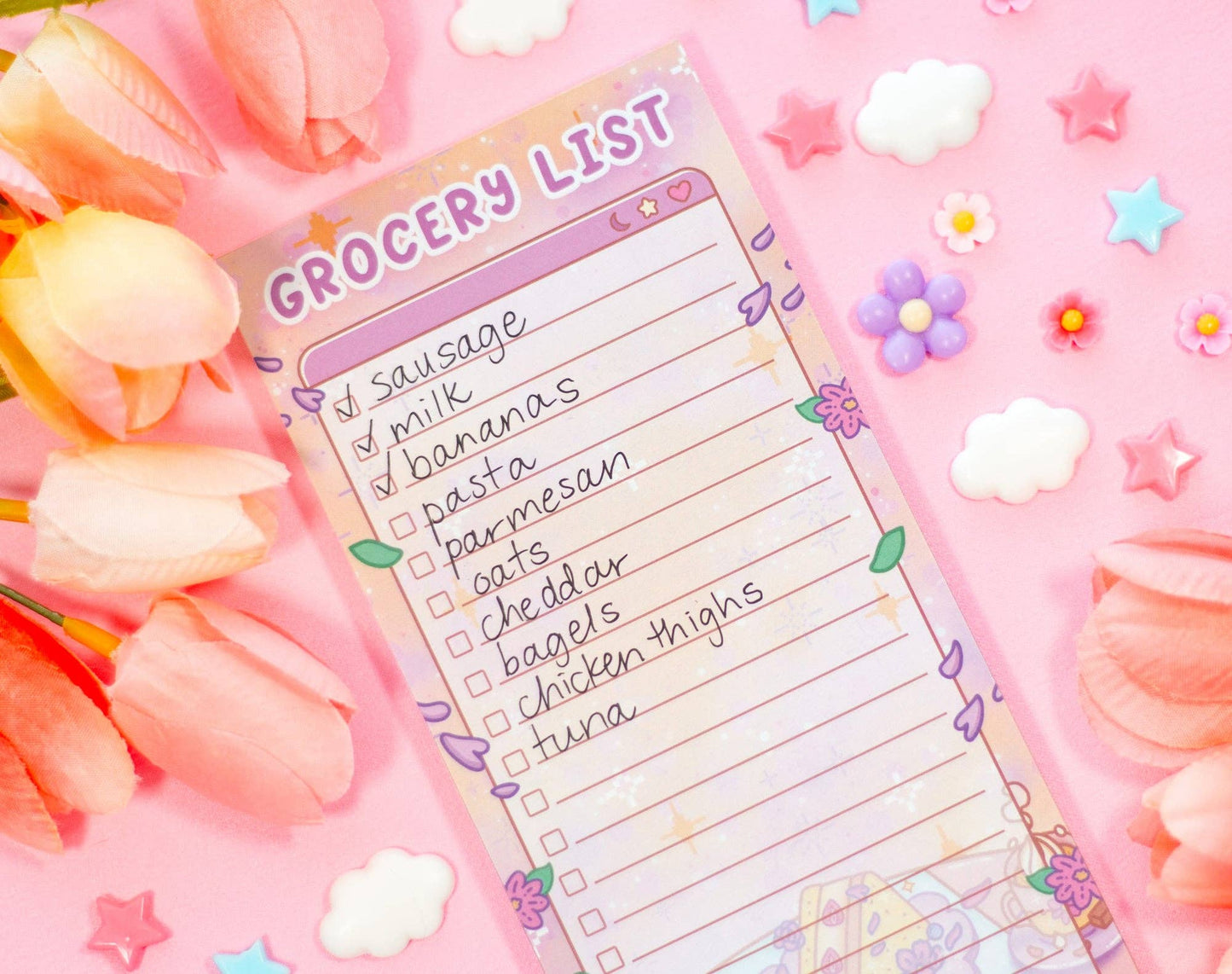 Cafe Quest Grocery List Notepad By Unicorn Eclipse