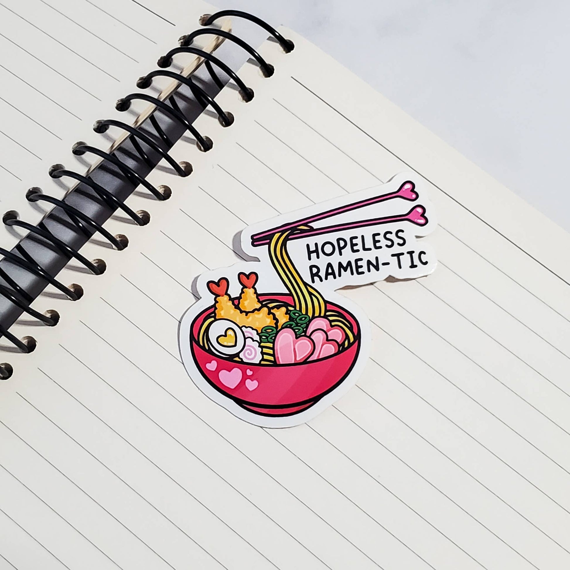 Hopeless Ramen - tic Vinyl Sticker | Ramen Noodles Lover decal - Creative Sara Boutique