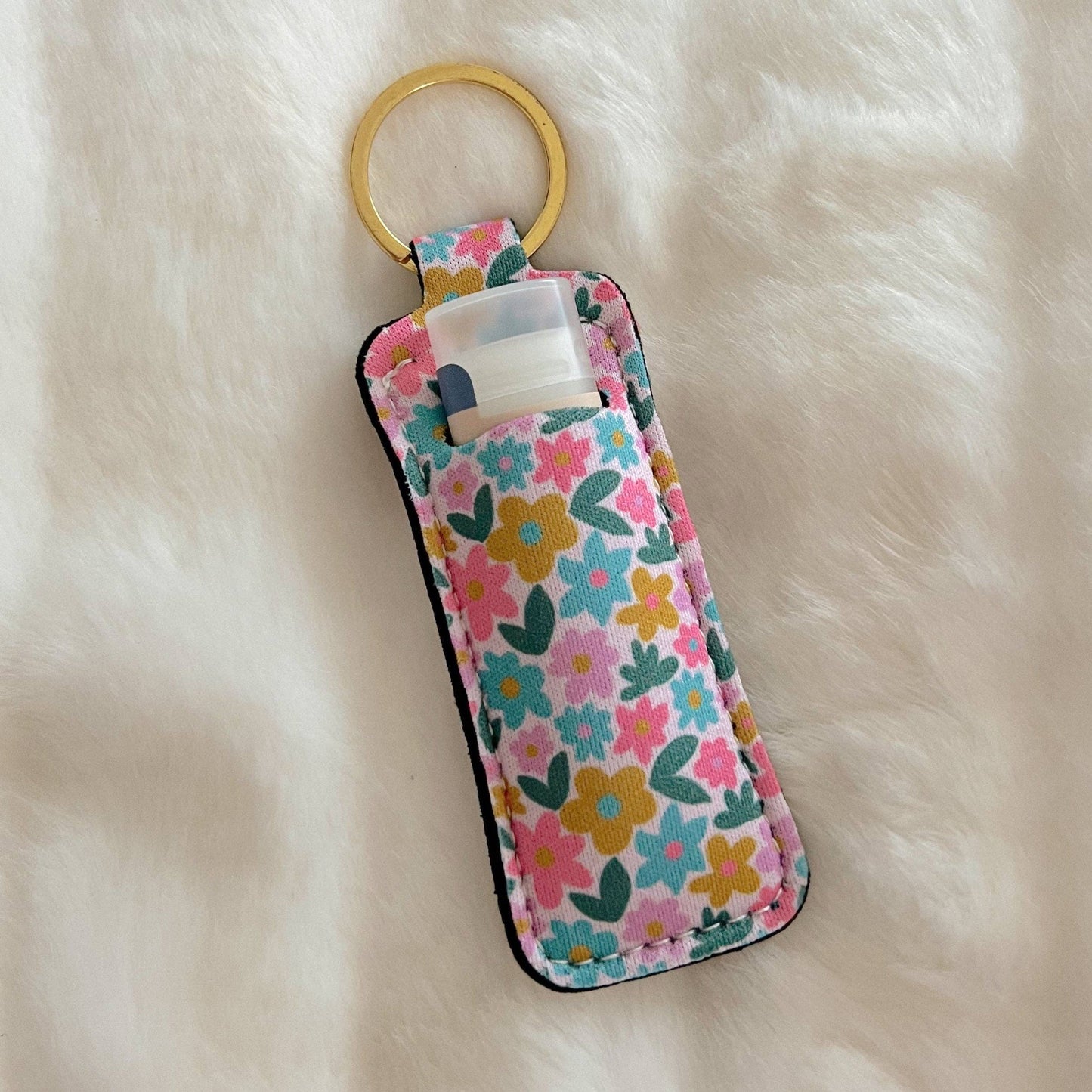 Lip Balm Keychain Holder - Sage Bloom