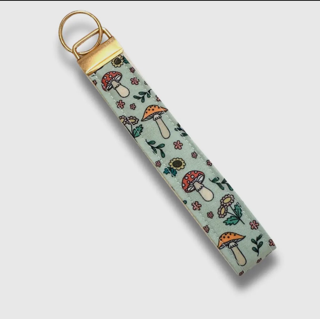 Mushrooms - Wristlet Keychain - Creative Sara Boutique