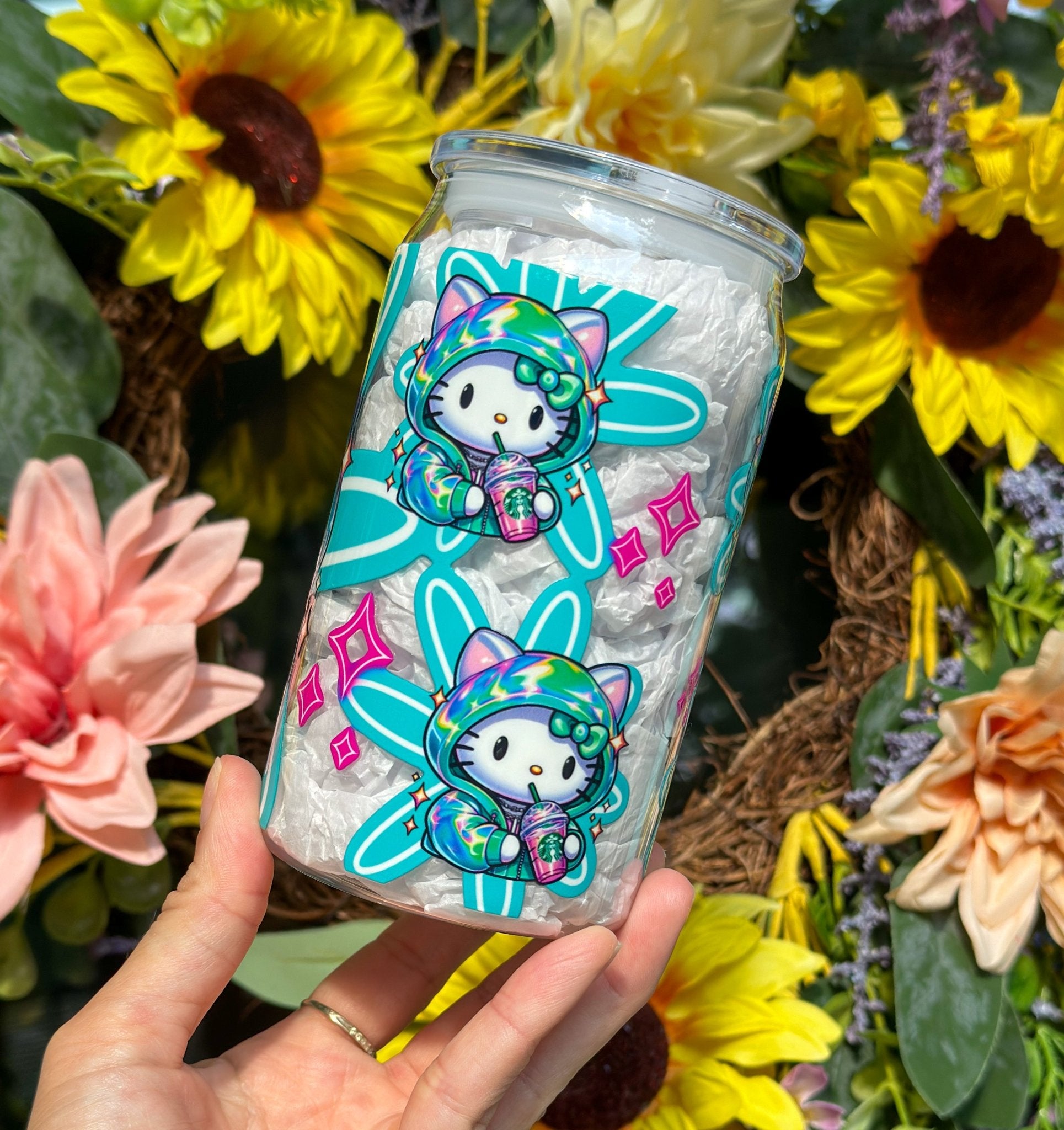 Starbucks Hello Kitty 16 oz Acrylic Plastic Can Cup - Creative Sara Boutique