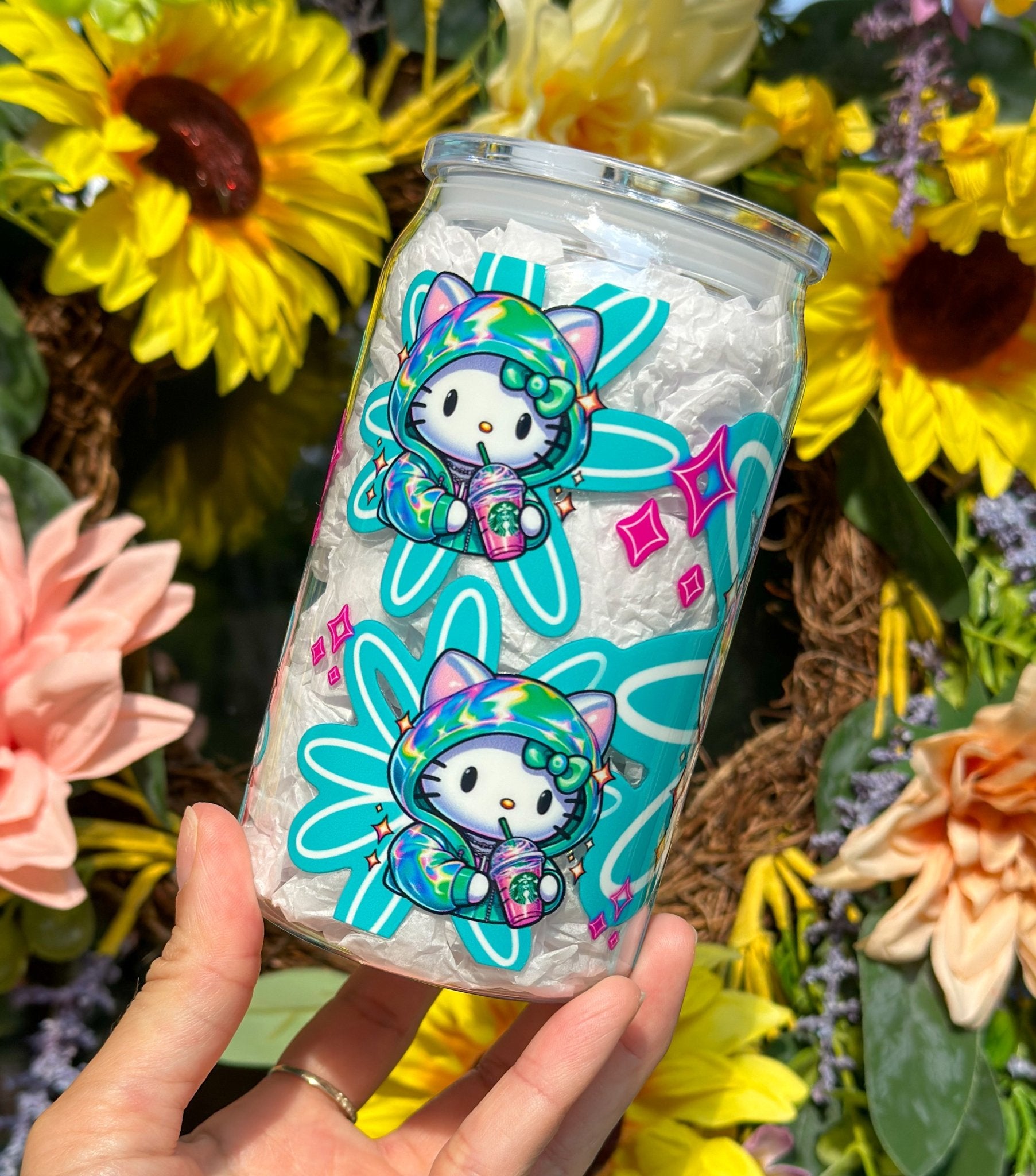 Starbucks Hello Kitty 16 oz Acrylic Plastic Can Cup - Creative Sara Boutique