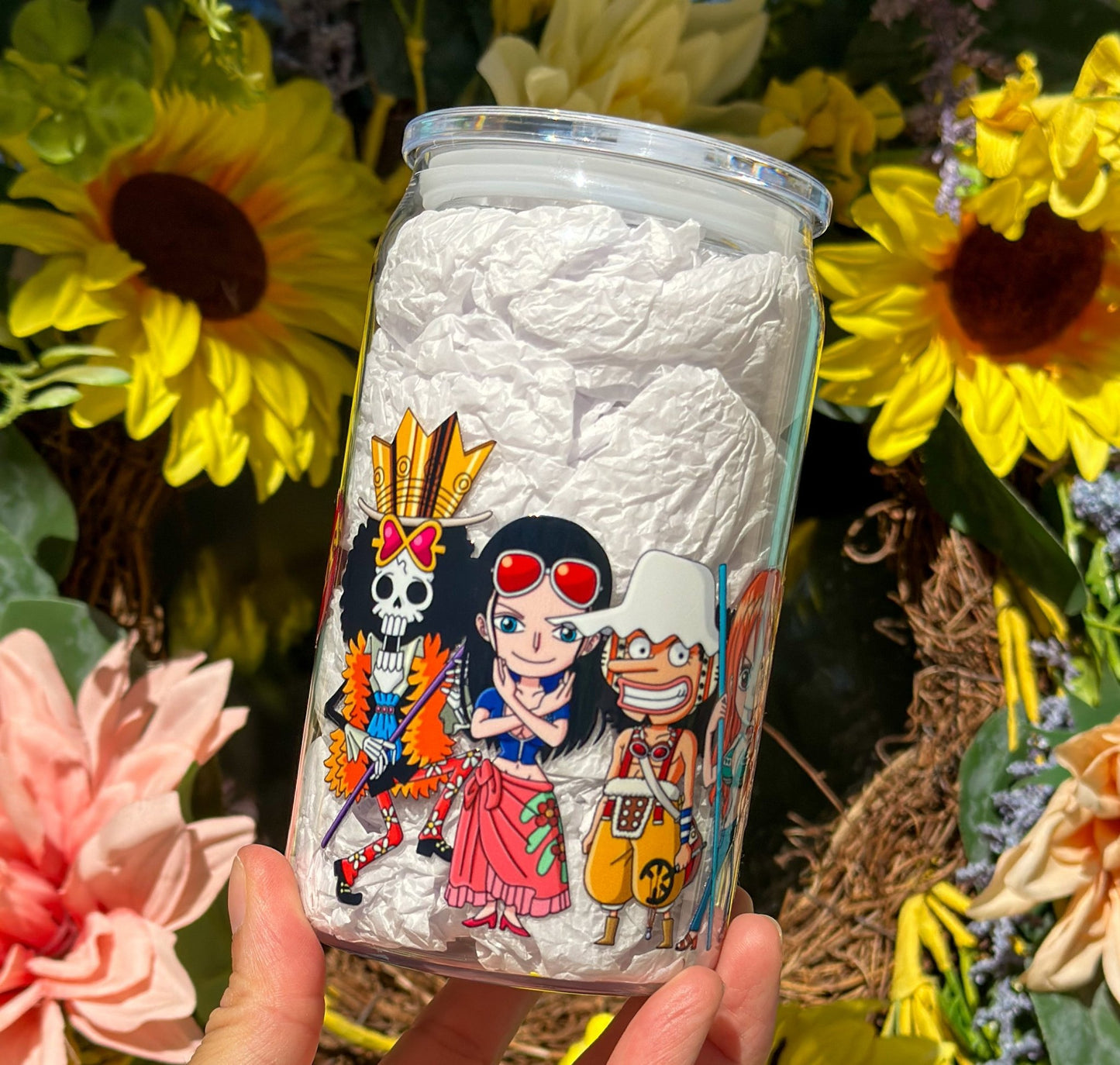 One Piece 16 oz Acrylic Plastic Can Cup