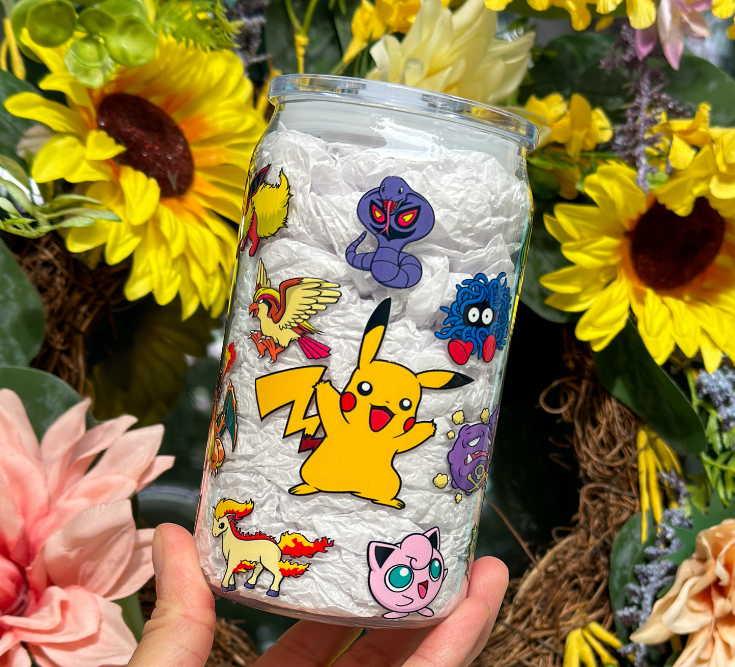 Pokemon Lover 16 oz Acrylic Plastic Can Cup