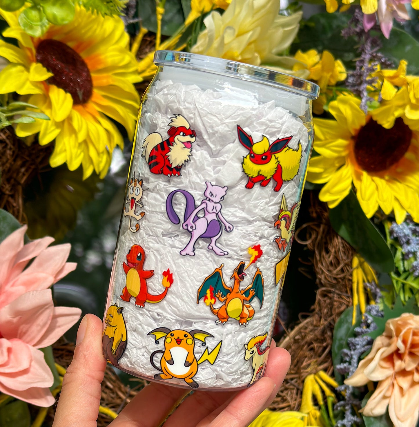 Pokemon Lover 16 oz Acrylic Plastic Can Cup