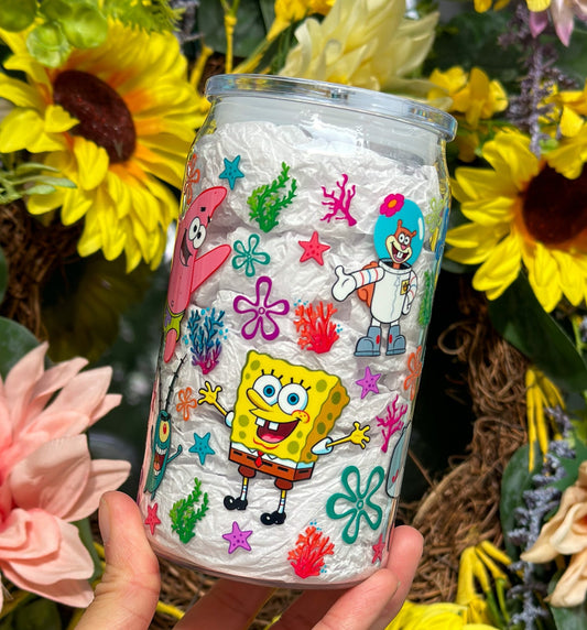 Sponge Bob & Friends 16 oz Acrylic Plastic Can Cup