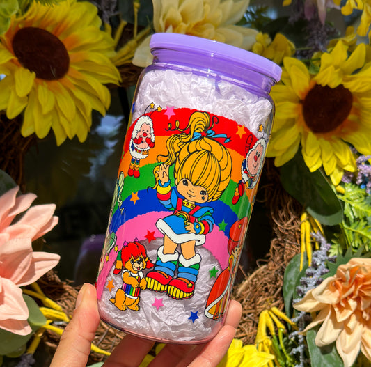 Rainbow Brite Rainbow 16 oz Acrylic Plastic Can Cup