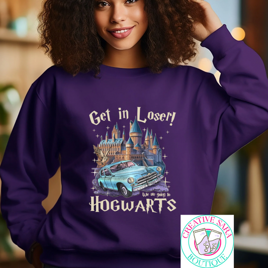 Get In Loser Harry Potter Hogwarts Crewneck