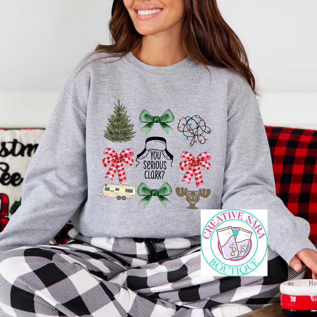 Clark Christmas Vacation Coquette Crewneck