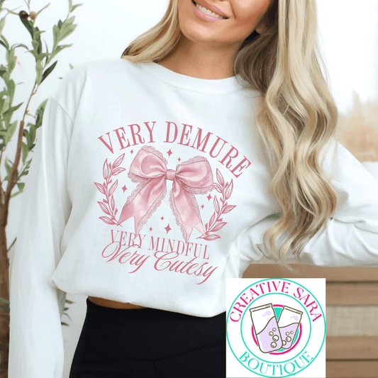 Very Demure Long Sleeve T-Shirt - Creative Sara Boutique