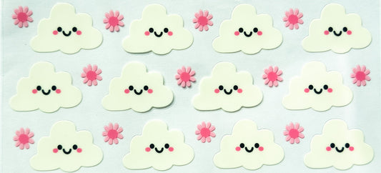 Wrap #124 - Cute Clouds & Pink Flowers