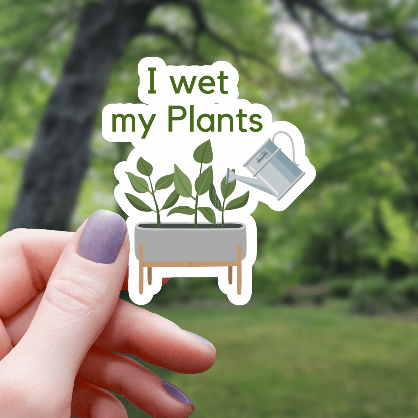 I Wet My Plants Houseplant Sticker - 3" - Creative Sara Boutique