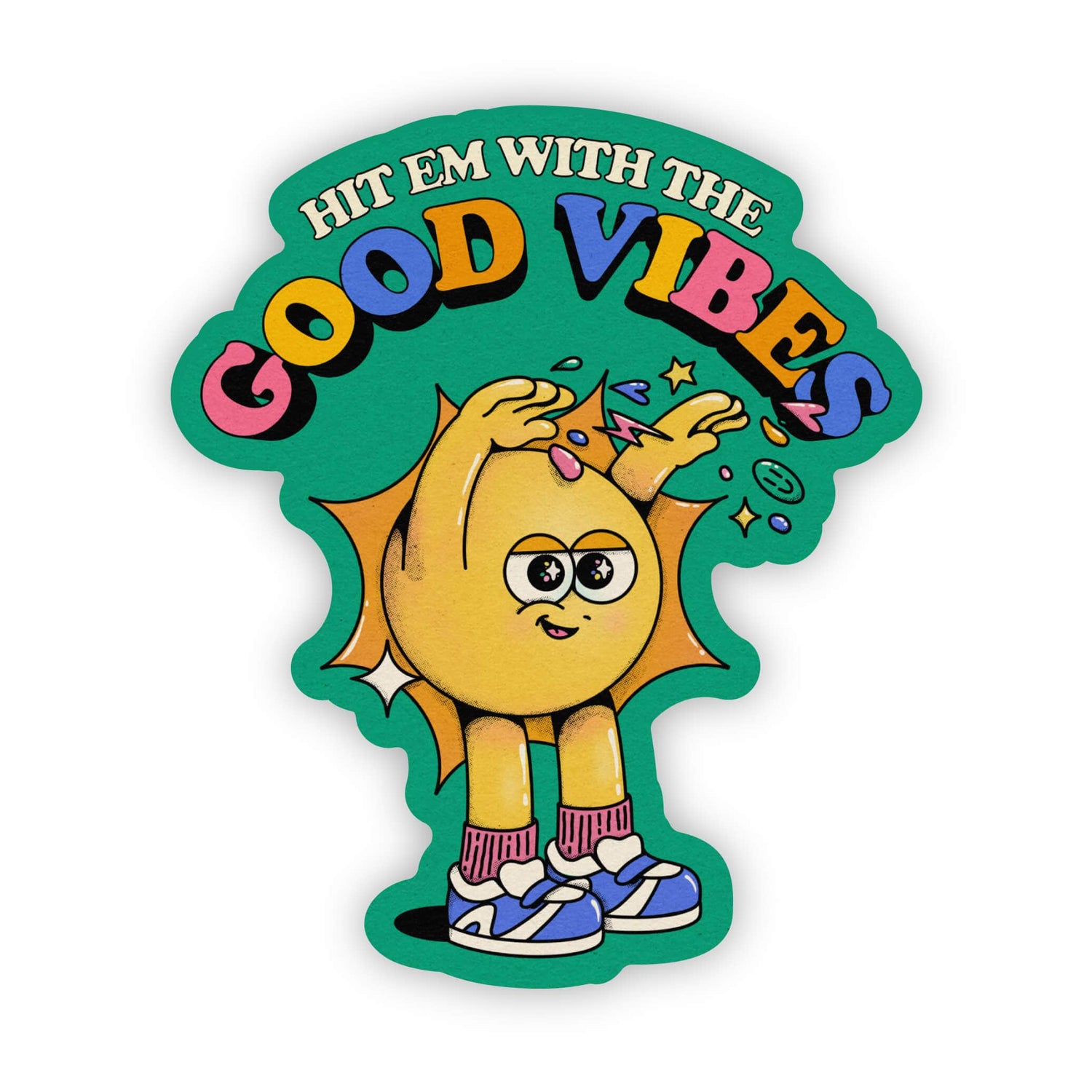 "Hit em with the Good Vibes" sticker - Creative Sara Boutique