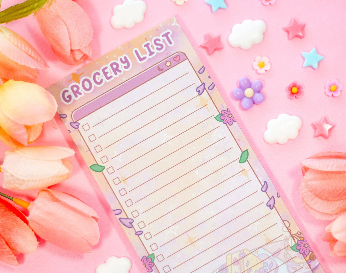 Cafe Quest Grocery List Notepad By Unicorn Eclipse