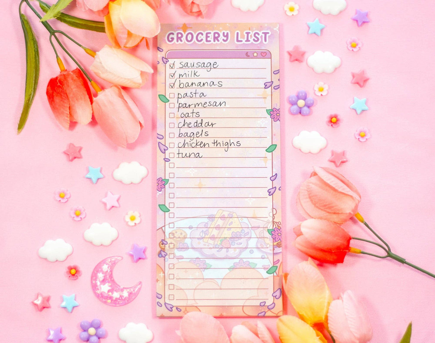 Cafe Quest Grocery List Notepad By Unicorn Eclipse